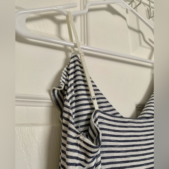 Striped Maxi Dress with Ruffled Bodice - Picture 4 of 9